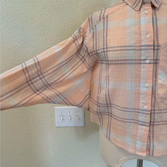 Free People Paradise Garden cutie cropped button up shirt NWT - Picture 4 of 8